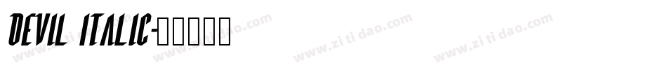 Devil Italic字体转换